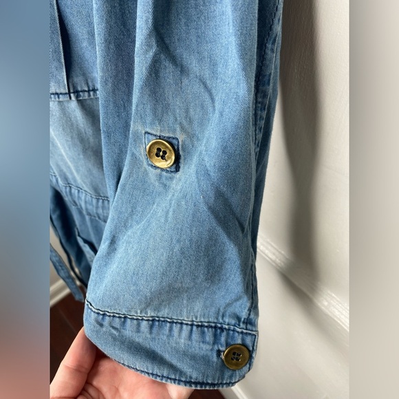 VICI NWT Flawless Blue Jean Romper with Pockets. - Picture 6 of 7